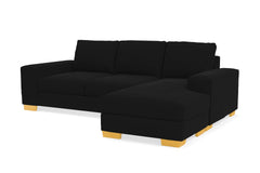 Melrose Reversible Velvet Chaise Sleeper Sofa :: Leg Finish: Natural / Sleeper Option: Deluxe Innerspring Mattress