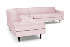 Monroe 3pc Velvet Sectional Sofa :: Leg Finish: Espresso / Configuration: LAF - Chaise on the Left