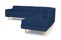 Monroe 3pc Velvet Sectional Sofa :: Leg Finish: Natural / Configuration: RAF - Chaise on the Right