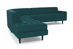Monroe 3pc Velvet Sectional Sofa :: Leg Finish: Espresso / Configuration: LAF - Chaise on the Left