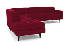 Monroe 3pc Velvet Sectional Sofa :: Leg Finish: Espresso / Configuration: LAF - Chaise on the Left