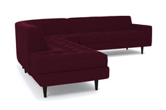 Monroe 3pc Velvet Sectional Sofa :: Leg Finish: Espresso / Configuration: LAF - Chaise on the Left