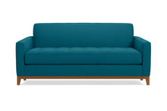 Monroe Drive Apartment Size Sleeper Sofa :: Leg Finish: Pecan / Sleeper Option: Deluxe Innerspring Mattress