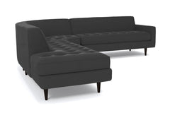 Monroe 3pc Velvet Sectional Sofa :: Leg Finish: Espresso / Configuration: LAF - Chaise on the Left