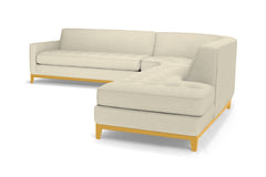 Monroe Drive 3pc Sleeper Sectional :: Leg Finish: Natural / Configuration: RAF - Chaise on the Right / Sleeper Option: Deluxe Innerspring Mattress