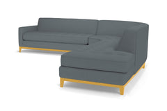 Monroe Drive 3pc Sleeper Sectional :: Leg Finish: Natural / Configuration: RAF - Chaise on the Right / Sleeper Option: Deluxe Innerspring Mattress