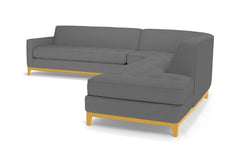 Monroe Drive 3pc Sleeper Sectional :: Leg Finish: Natural / Configuration: RAF - Chaise on the Right / Sleeper Option: Deluxe Innerspring Mattress