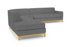 Monroe Drive 3pc Sleeper Sectional :: Leg Finish: Natural / Configuration: LAF - Chaise on the Left / Sleeper Option: Memory Foam Mattress
