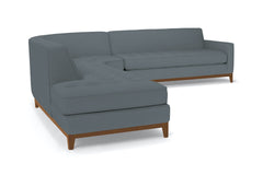 Monroe Drive 3pc Sleeper Sectional :: Leg Finish: Pecan / Configuration: LAF - Chaise on the Left / Sleeper Option: Memory Foam Mattress