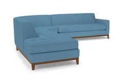 Monroe Drive 3pc Sleeper Sectional :: Leg Finish: Pecan / Configuration: LAF - Chaise on the Left / Sleeper Option: Memory Foam Mattress