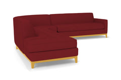 Monroe Drive 3pc Sleeper Sectional :: Leg Finish: Natural / Configuration: LAF - Chaise on the Left / Sleeper Option: Memory Foam Mattress