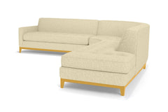 Monroe Drive 3pc Sleeper Sectional :: Leg Finish: Natural / Configuration: RAF - Chaise on the Right / Sleeper Option: Memory Foam Mattress