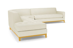 Monroe Drive 3pc Sleeper Sectional :: Leg Finish: Natural / Configuration: LAF - Chaise on the Left / Sleeper Option: Memory Foam Mattress