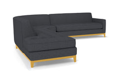 Monroe Drive 3pc Sleeper Sectional :: Leg Finish: Natural / Configuration: LAF - Chaise on the Left / Sleeper Option: Memory Foam Mattress