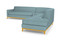 Monroe Drive 3pc Sleeper Sectional :: Leg Finish: Natural / Configuration: RAF - Chaise on the Right / Sleeper Option: Deluxe Innerspring Mattress