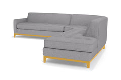Monroe Drive 3pc Sleeper Sectional :: Leg Finish: Natural / Configuration: RAF - Chaise on the Right / Sleeper Option: Deluxe Innerspring Mattress