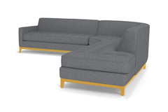 Monroe Drive 3pc Sleeper Sectional :: Leg Finish: Natural / Configuration: RAF - Chaise on the Right / Sleeper Option: Deluxe Innerspring Mattress