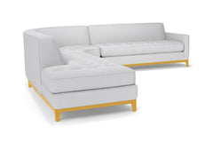 Monroe Drive 3pc Sleeper Sectional :: Leg Finish: Natural / Configuration: LAF - Chaise on the Left / Sleeper Option: Memory Foam Mattress
