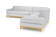 Monroe Drive 3pc Sleeper Sectional :: Leg Finish: Natural / Configuration: RAF - Chaise on the Right / Sleeper Option: Deluxe Innerspring Mattress