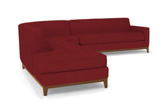 Monroe Drive 3pc Sleeper Sectional :: Leg Finish: Pecan / Configuration: LAF - Chaise on the Left / Sleeper Option: Memory Foam Mattress