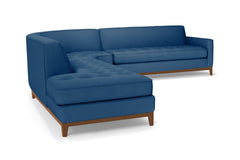 Monroe Drive 3pc Sleeper Sectional :: Leg Finish: Pecan / Configuration: LAF - Chaise on the Left / Sleeper Option: Memory Foam Mattress