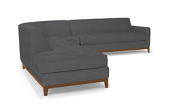 Monroe Drive 3pc Sleeper Sectional :: Leg Finish: Pecan / Configuration: LAF - Chaise on the Left / Sleeper Option: Memory Foam Mattress