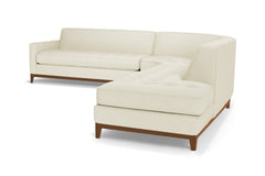 Monroe Drive 3pc Sleeper Sectional :: Leg Finish: Pecan / Configuration: RAF - Chaise on the Right / Sleeper Option: Deluxe Innerspring Mattress