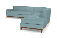 Monroe Drive 3pc Sleeper Sectional :: Leg Finish: Pecan / Configuration: RAF - Chaise on the Right / Sleeper Option: Memory Foam Mattress