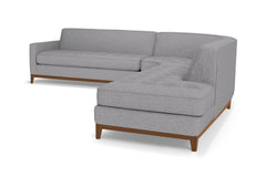 Monroe Drive 3pc Sleeper Sectional :: Leg Finish: Pecan / Configuration: RAF - Chaise on the Right / Sleeper Option: Memory Foam Mattress
