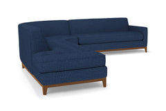 Monroe Drive 3pc Sleeper Sectional :: Leg Finish: Pecan / Configuration: LAF - Chaise on the Left / Sleeper Option: Memory Foam Mattress