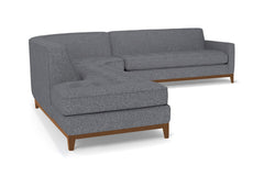Monroe Drive 3pc Sleeper Sectional :: Leg Finish: Pecan / Configuration: LAF - Chaise on the Left / Sleeper Option: Memory Foam Mattress