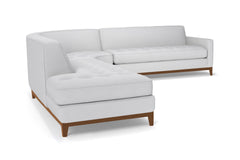 Monroe Drive 3pc Sleeper Sectional :: Leg Finish: Pecan / Configuration: LAF - Chaise on the Left / Sleeper Option: Memory Foam Mattress