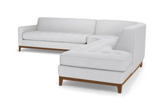 Monroe Drive 3pc Sleeper Sectional :: Leg Finish: Pecan / Configuration: RAF - Chaise on the Right / Sleeper Option: Deluxe Innerspring Mattress