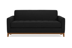 Monroe Drive Apartment Size Sleeper Sofa :: Leg Finish: Pecan / Sleeper Option: Deluxe Innerspring Mattress
