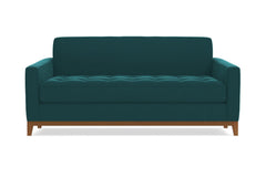 Monroe Drive Apartment Size Sleeper Sofa :: Leg Finish: Pecan / Sleeper Option: Deluxe Innerspring Mattress