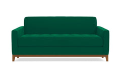 Monroe Drive Apartment Size Sleeper Sofa :: Leg Finish: Pecan / Sleeper Option: Memory Foam Mattress