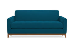 Monroe Drive Apartment Size Sleeper Sofa :: Leg Finish: Pecan / Sleeper Option: Deluxe Innerspring Mattress