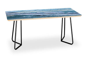 Mystic Stone Aqua Blue Coffee Table by Lisa Argyropoulos