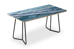 Mystic Stone Aqua Blue Coffee Table by Lisa Argyropoulos