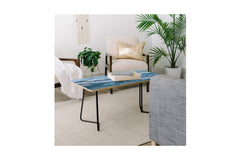 Mystic Stone Aqua Blue Coffee Table by Lisa Argyropoulos