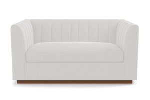 Nora Apartment Size Sleeper Sofa :: Leg Finish: Pecan / Sleeper Option: Deluxe Innerspring Mattress