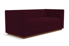 Nora Sofa in WINE VELVET