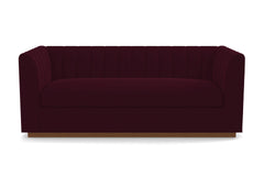 Nora Sofa in WINE VELVET