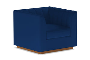 Nora Swivel Chair in COBALT VELVET