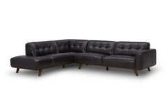 Normandie 2pc Leather Sectional Sofa :: Configuration: LAF - Chaise on the Left