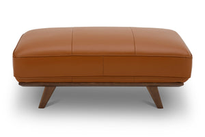 Normandie Leather Ottoman