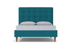 Palmer Drive Upholstered Bed :: Leg Finish: Pecan / Size: Queen