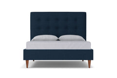 Palmer Drive Upholstered Bed :: Leg Finish: Pecan / Size: Queen