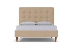 Palmer Drive Upholstered Bed :: Leg Finish: Pecan / Size: Queen