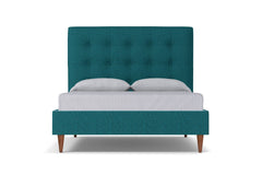 Palmer Drive Upholstered Bed :: Leg Finish: Pecan / Size: King